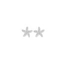 Sterling-Silver-Cubic-Zirconia-Pave-Starfish-Stud-Earrings Sale