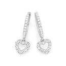 Sterling-Silver-Cubic-Zirconia-Open-Heart-on-Cubic-Zirconia-Hoop-Earrings Sale