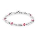 Sterling-Silver-Pink-Crystal-Heart-Infinity-Link-Bracelet Sale