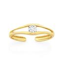 9ct-Gold-Cubic-Zirconia-Toe-Ring Sale