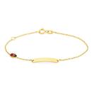 9ct-Gold-142cm-Ladybird-ID-Trace-Bracelet Sale