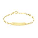 9ct-Gold-14cm-Figaro-31-ID-Bracelet Sale