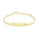 9ct-Gold-14cm-Figaro-31-ID-Bracelet Sale