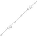 Silver-25cm-Stars-Ball-Alternate-Link-Anklet Sale