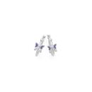 Sterling-Silver-Lavender-Enamel-Butterfly-Hoop-Earrings Sale