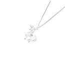 Silver-Pink-CZ-Heart-Unicorn-Pendant Sale