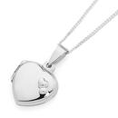 Silver-13mm-Double-Heart-Locket Sale