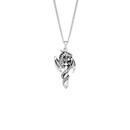 Sterling-Silver-36mm-Oxidised-Dragon-Dagger-Mens-Pendant Sale