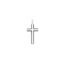 Silver-Oxidised-Edges-Flat-Cross-Pendant Sale