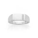 Sterling-Silver-Cubic-Zirconia-Vertical-Line-On-Side-Mens-Ring Sale