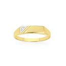 9ct-Gold-Diamond-Signet-Mens-Ring Sale