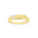 9ct-Gold-Diamond-Gents-Signet-Gents-Ring Sale