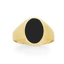 9ct-Gold-Black-Agate-Signet-Gents-Ring Sale