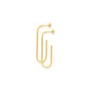 9ct-Gold-Paperclip-Oval-Tube-Stud-Earrings Sale