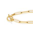 9ct-Gold-19cm-Solid-Paperclip-Fob-Bracelet Sale