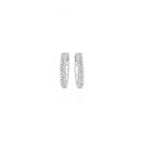 9ct-White-Gold-Diamond-Two-Row-Huggie-Earrings Sale