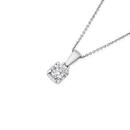 9ct-White-Gold-Diamond-Solitaire-Pendant Sale