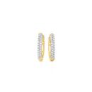 9ct-Gold-Diamond-Two-Row-Huggie-Earrings Sale