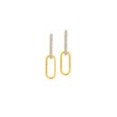 Exquisites-9ct-Gold-Diamond-Paperclip-Link-Huggie-Earrings Sale