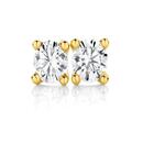 18ct-Gold-2-Diamonds-Earrings Sale