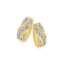 9ct-Gold-Diamond-Crossover-Hoop-Earrings Sale