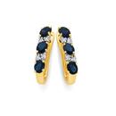 9ct-Gold-Natural-Sapphire-10ct-Diamond-Hoop-Earrings Sale