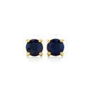 9ct-Gold-45mm-Natural-Sapphire-Stud-Earrings Sale