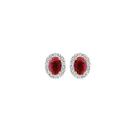 9ct-Gold-Natural-Ruby-Diamond-Earrings Sale