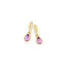 9ct-Gold-Amethyst-Bezel-Hook-Earrings Sale