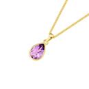 9ct-Gold-Amethyst-Bezel-Pendant Sale