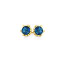 9ct-Gold-London-Blue-Topaz-Stud-Earrings Sale