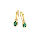 9ct-Gold-Natural-Emerald-Earrings Sale