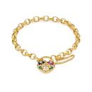 9ct-Gold-19cm-Solid-Belcher-Natural-Multi-Stone-Bracelet Sale