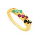 9ct-Gold-Natural-Sapphire-Ruby-Emerald-Wave-Ring Sale