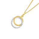 9ct-Gold-Two-Tone-Double-Circle-Pendant Sale