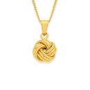 9ct-Gold-10mm-Plain-Pattern-Triple-Knot-Pendant Sale