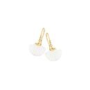 9ct-Gold-Mother-of-Pearl-Fan-Hook-Drop-Earrings Sale