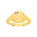 9ct-Gold-Diamond-Corner-Oval-Signet-Ring Sale