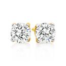 9ct-Gold-Cubic-Zirconia-Stud-Earrings Sale