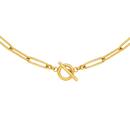 9ct-Gold-48cm-Solid-Paperclip-Fob-Necklet Sale