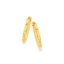 9ct-Gold-10x17mm-Diamond-Cut-Square-Tube-Oval-Hoop-Earrings Sale