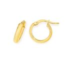 9ct-Gold-3x10mm-Half-Round-Hoop-Earrings Sale