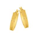 9ct-Gold-4x15mm-Satin-Hoop-Earrings Sale