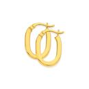 9ct-Gold-13mm-Square-Tube-Oval-Hoop-Earrings Sale