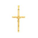 9ct-Gold-40mm-Hollow-Crucifix-Pendnat Sale
