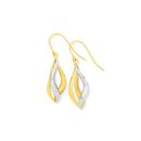 9ct-Gold-Two-Tone-15mm-Open-Swirl-Drop-Earrings Sale