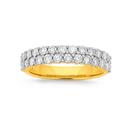 18ct-Gold-Diamond-Two-Row-Band Sale