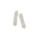 9ct-Gold-Diamond-Multi-Cluster-Hoop-Earrings Sale