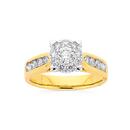 18ct-Gold-Diamond-Cluster-Ring Sale