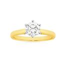 Alora-14ct-Gold-1-Carat-Lab-Grown-Diamond-Solitaire-RIng Sale